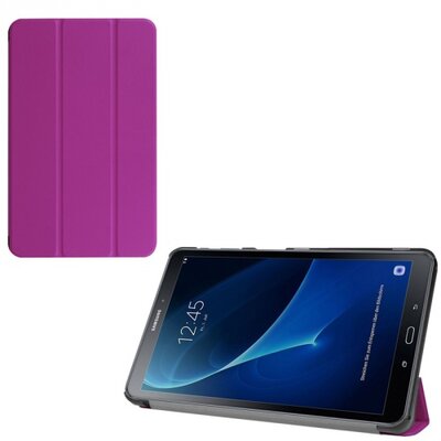 Tablet védőtok álló, bőr (FLIP, oldalra nyíló, TRIFOLD asztali tartó funkció) LILA [Samsung Galaxy Tab A 10.1 LTE (2016) (SM-T585), Galaxy Tab A 10.1 WIFI (2016) (SM-T58