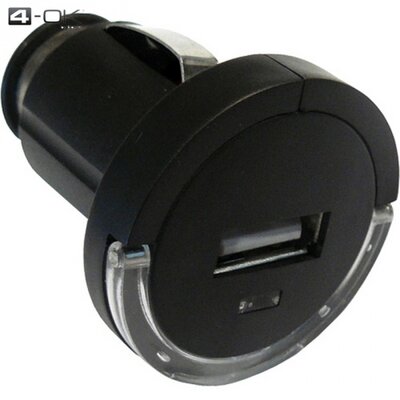 Blautel CMTUSN 4-OK szivargyújtó töltő/autós töltő USB aljzat (5V / 1000mA, extra mini, kábel NÉLKÜL!) FEKETE