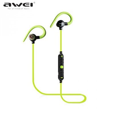 Awei A620BL_GR AWEI BLUETOOTH headset SZTEREO (nyakba akasztható, mikrofon, lapos kábel, multipoint, SPORT) ZÖLD