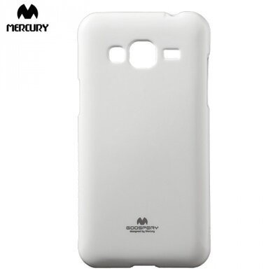 Mercury Goospery hátlapvédő telefontok gumi / szilikon (csillámporos) Fehér [Samsung Galaxy J3 (2016) (SM-J320)]