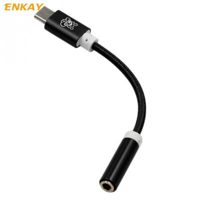 Enkay ENKAY audió adapter (USB Type-C - 3.5 mm jack aljzat) FEKETE