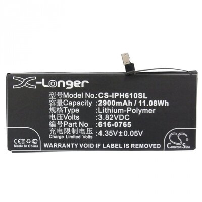 Utángyártott akkumulátor 2915 mAh Li-Polymer (616-0765 kompatibilis) - Apple iPhone 6 Plus 5.5
