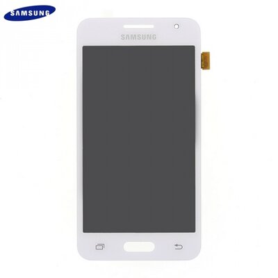 Gyári LCD kijelző komplett panel (kerettel, érintőpanellel) FEHÉR [Samsung Galaxy Core 2 (SM-G355)]