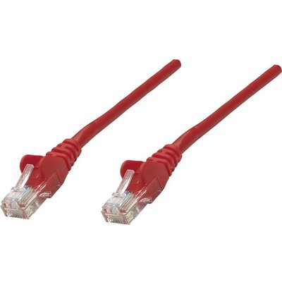 RJ45-ös patch kábel, hálózati LAN kábel CAT 6 U/UTP [1x RJ45 dugó - 1x RJ45 dugó] 20 m Piros Intellinet