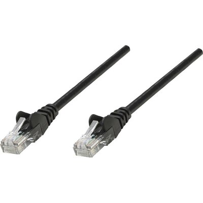 RJ45-ös patch kábel, hálózati LAN kábel CAT 6 U/UTP [1x RJ45 dugó - 1x RJ45 dugó] 20 m Fekete Intellinet