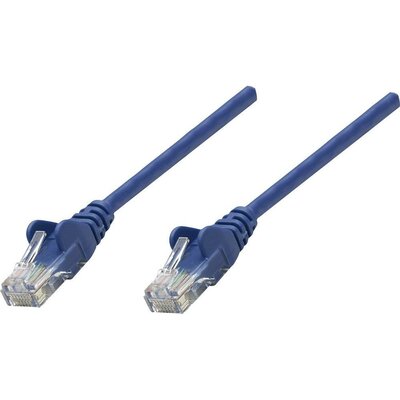 RJ45-ös patch kábel, hálózati LAN kábel CAT 6 U/UTP [1x RJ45 dugó - 1x RJ45 dugó] 20 m Kék Intellinet