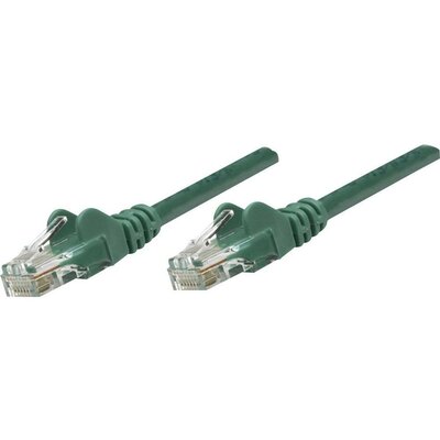 RJ45-ös patch kábel, hálózati LAN kábel CAT 6 U/UTP [1x RJ45 dugó - 1x RJ45 dugó] 20 m Zöld Intellinet