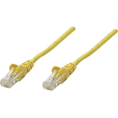 RJ45-ös patch kábel, hálózati LAN kábel CAT 6 U/UTP [1x RJ45 dugó - 1x RJ45 dugó] 20 m Sárga Intellinet
