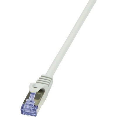 RJ45-ös patch kábel, hálózati LAN kábel CAT 7 S/FTP [1x RJ45 dugó - 1x RJ45 dugó] 2 m, szürke LogiLink CQ4052S