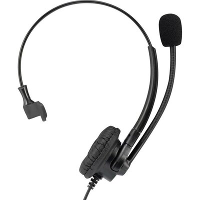 Telefon headset Vezetékes, Mono Basetech KJ-380M On Ear