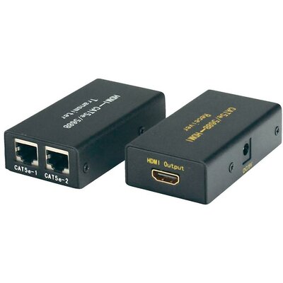 HDMI video Extender jeltovábbító RJ45 CAT5e/6 csatlakozással, max.30m-ig LogiLink HD0102