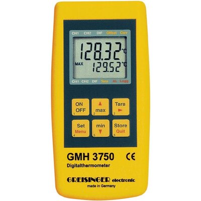 Greisinger precíziós hőmérő és adatgyűjtő Pt100 érzékelőhöz -199.99 - +850 °C Greisinger GMH 3750