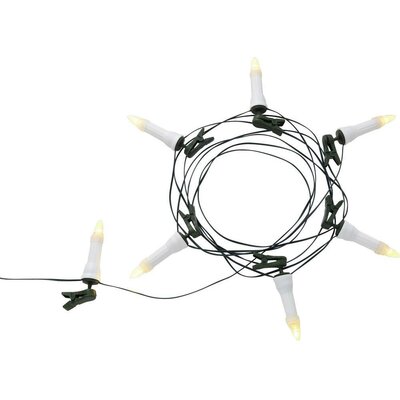Kültéri karácsonyfa fényfüzér, gyertya, 17m, 16 LED, melegfehér, Polarlite PCA-01-001