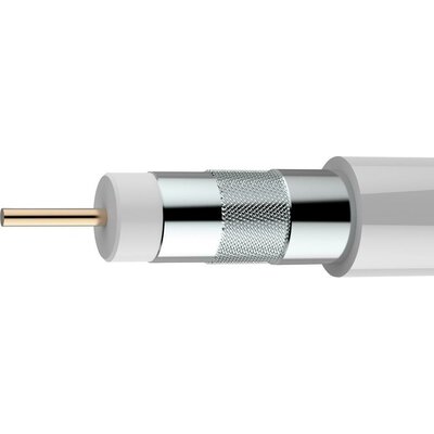 Koax kábel 75 Ω 100 dB, fehér, méteráru, Axing SKB 395-03