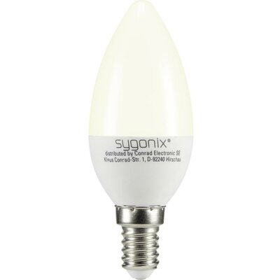 LED-es fényforrás Sygonix LED E14 3W=25W melegfehér gyertyaforma, matt