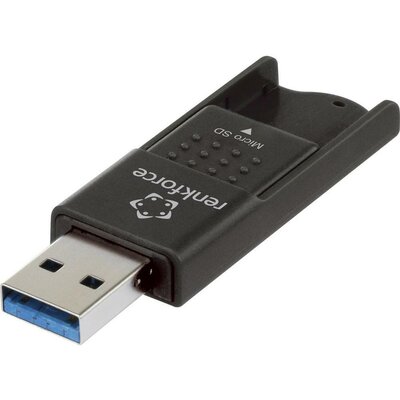 Külső memóriakártya olvasó USB 3.0, fekete, renkforce HYD-7011