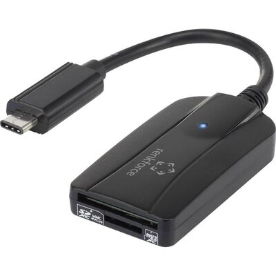 Külső memóriakártya olvasó USB-C, fekete, renkforce CR37e