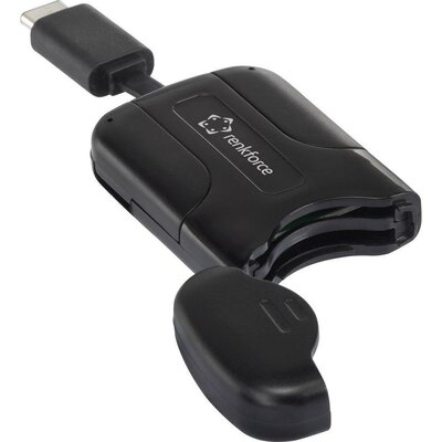 Külső memóriakártya olvasó USB-C, fekete, renkforce CR40e
