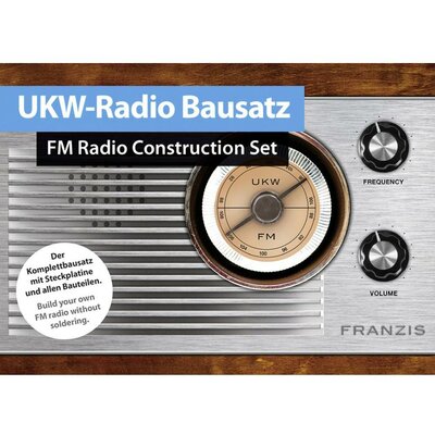 URH rádió építőkészlet, URH Retro rádió építőkészlet 14 éves kortól Franzis Verlag 65287