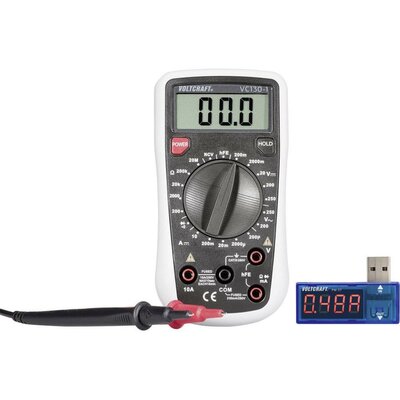 Digitális multiméter, mérőműszer VC130-1 + USB teljesítmény mérő PM-37