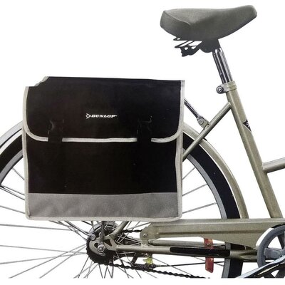 Dupla kerékpár táska, szürke/fekete, Dunlop 41740
