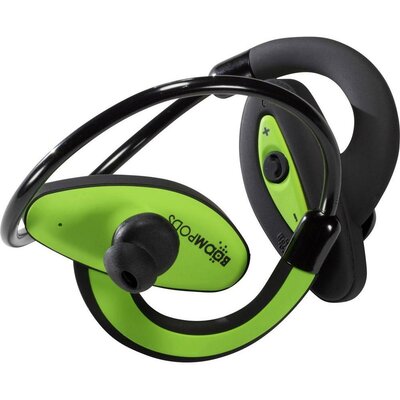 Bluetooth fejhallgató, vízálló sport fejhallgató, zöld színű Boompods Sportpods SPGRN