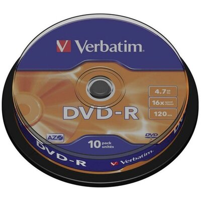 Írható DVD-R 4.7 GB Verbatim 43523 10 db