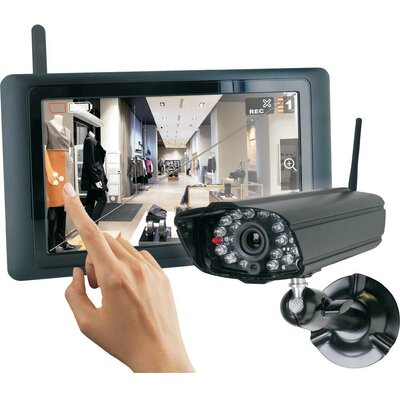 Vezeték nélküli biztonsági kültéri kamera, érintőképernyős LCD monitorral Smartwares CS89T