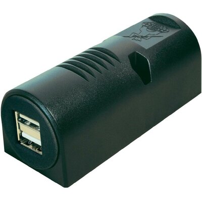 ProCar USB rászerelhető iker dugaszoló aljzat Terhelhetőség max.=5000 mA Alkalmas USB-A