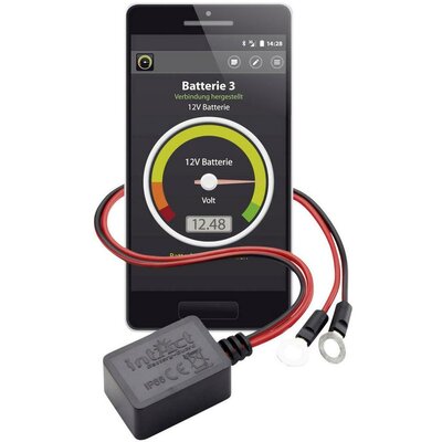 Autóakku tesztelő okostelefonhoz, Bluetooth kapcsolattal, 6/12/24V Intact GL10