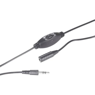 Sztereo-mono fejhallgató hosszabbító hangerőszabályozóval