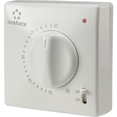 Helyiség termosztát, falra szerelhető, napi programmal, 5...30 °C, Renkforce TR-93