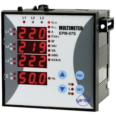 Beépítehtő multiméter, ENTES EPM-07S-96