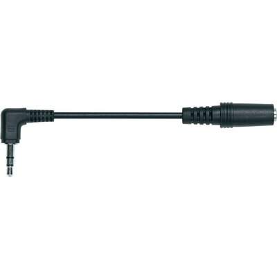 Audio kábel, 3,5 sztereó jack dugó (könyök)/3,5 jack aljzat, 0,3 m, fekete, SpeaKa Professional 50325