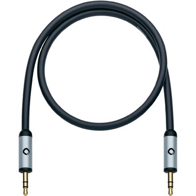 Jack audio kábel [1x jack dugó 3,5 mm - 1x jack dugó 3,5 mm] 1,5 m, fekete, aranyozott Oehlbach