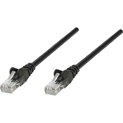 RJ45-ös patch kábel, hálózati LAN kábel CAT 5e SF/UTP [1x RJ45 dugó - 1x RJ45 dugó] 10 m Fekete Intellinet