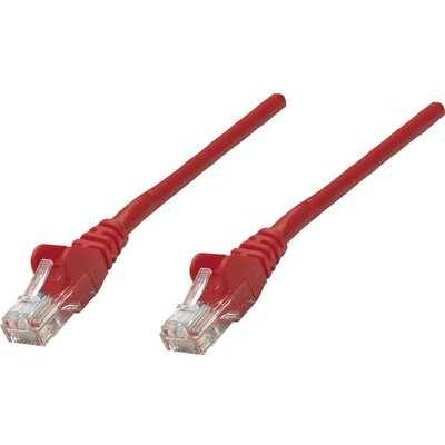 RJ45-ös patch kábel, hálózati LAN kábel CAT 5e SF/UTP [1x RJ45 dugó - 1x RJ45 dugó] 15 m Piros Intellinet