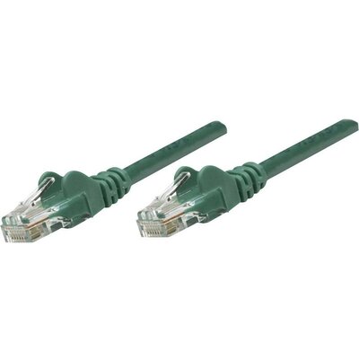 RJ45-ös patch kábel, hálózati LAN kábel CAT 5e SF/UTP [1x RJ45 dugó - 1x RJ45 dugó] 20 m Zöld Intellinet
