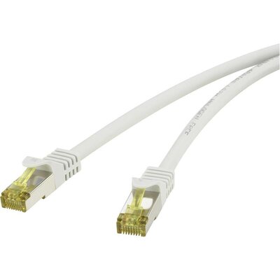 RJ45-ös patch kábel, hálózati LAN kábel, tűzálló, CAT 7 S/FTP [1x RJ45 dugó - 1x RJ45 dugó] 0,5 m szürke, Renkforce