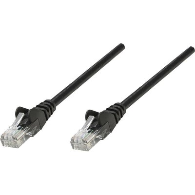 RJ45-ös patch kábel, hálózati LAN kábel CAT 5e U/UTP [1x RJ45 dugó - 1x RJ45 dugó] 5 m Fekete Intellinet