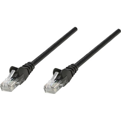 RJ45-ös patch kábel, hálózati LAN kábel CAT 5e U/UTP [1x RJ45 dugó - 1x RJ45 dugó] 7.50 m Fekete Intellinet