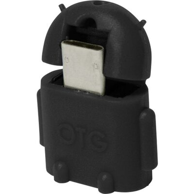 USB - Mikro USB csatlakozó átalakító, OTG funkcióval, fekete LogiLink AA0062