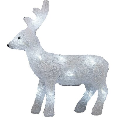LED-es karácsonyi akril figura, rénszarvas, Polarlite LBA-52-005
