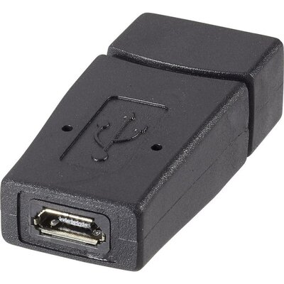 Renkforce USB 2.0 Átalakító [1x USB 2.0 alj, A típus - 1x USB 2.0 alj, mikro B típus] rf-usba-01, Fekete