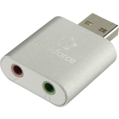 USB-s külső hangkártya, headset adapter, alumínium színű Renkforce 1406215