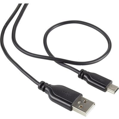 Renkforce SuperSoft csatlakozó kábel A/Mini-B fekete 1 m