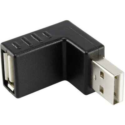 USB könyök adapter [dugó A - USB 2.0 aljzat A] 90°-ban felfelé hajlított Renkforce 29212C30