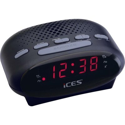 LED-es ébresztőórás rádió, fekete színű Lenco SCD-42