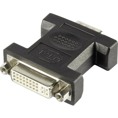 Átalakító DVI-ról VGA-ra, [1x DVI alj, 24+5 pólus - 1x VGA dugó] fehér, csavarozható, renkforce