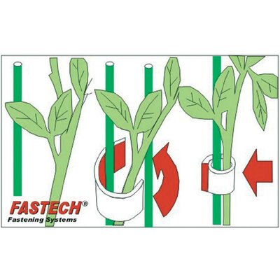 Tépőzár kerti használatra, 5 m x 10 mm, zöld, Fastech 701-322 Bag